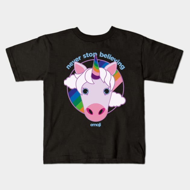 Emoji - Rainbow Unicorn Kids T-Shirt by Tee Cult